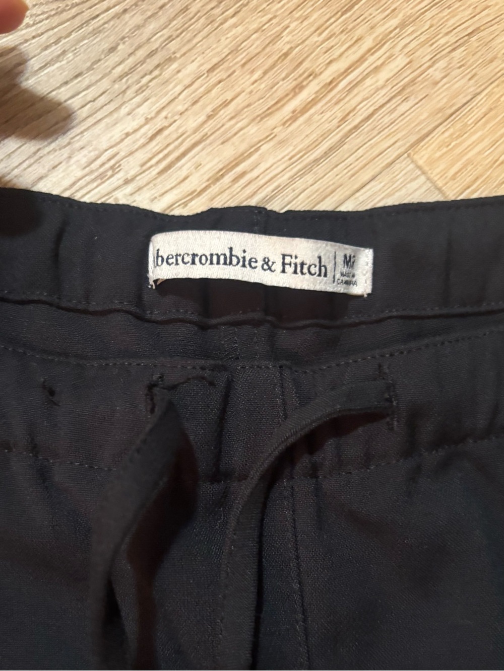 Abercrombie & Fitch Black Wide-Leg Drawstring - Picture 4 of 4